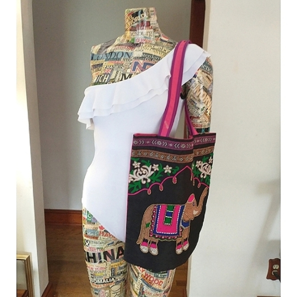 HEAT WAVE SALE!White Ruffle One Shoulder Swimsuit With Cut-outs, sz Medium/Large - Picture 10 of 14